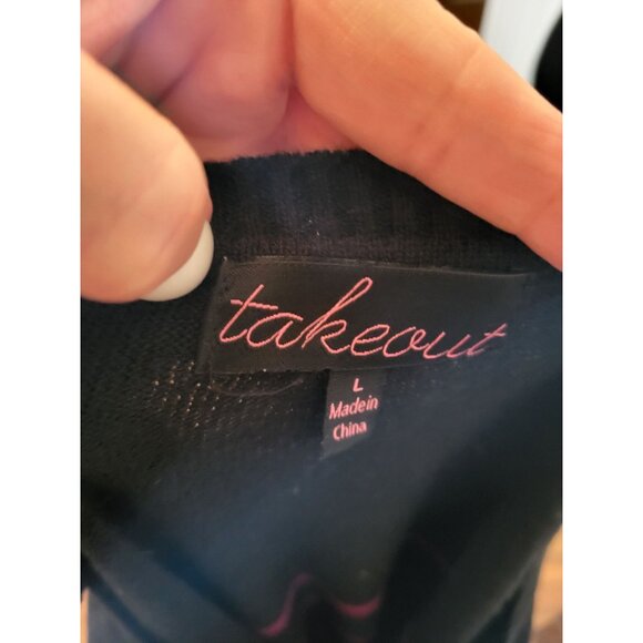 Y2K Black/Fuchsia Pink Striped Mini Fitted Sweater Dress Buttons L 2000s Preppy - Picture 8 of 8